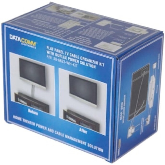 Data Comm Electronics Other - NIB Open Box DataComm Flat Panel TV Cable Organizer Kit 50-3323-WH-KIT